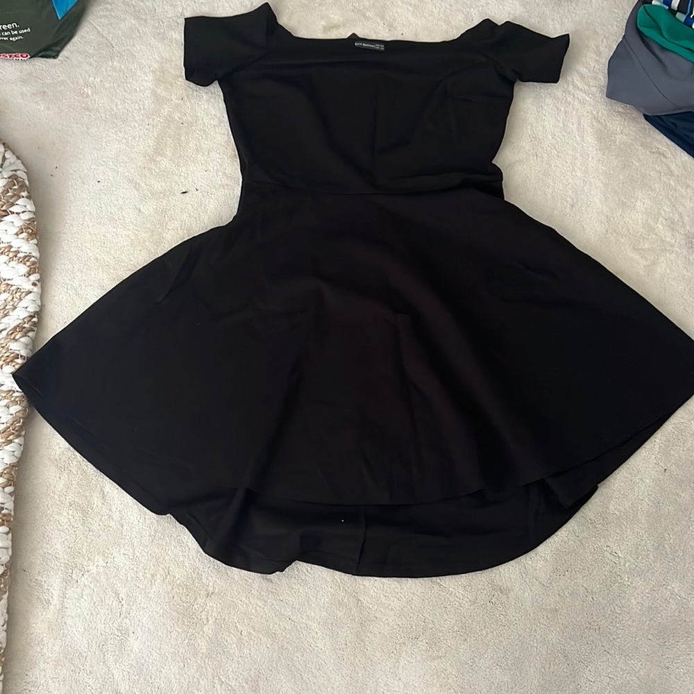 XXL black off the shoulder midi dress